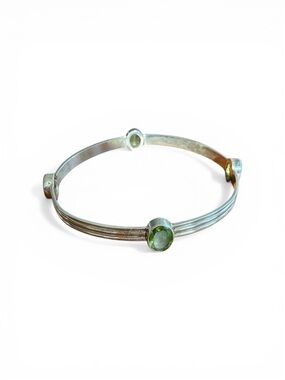 Sterling Silver Peridot Bangle Bracelet New